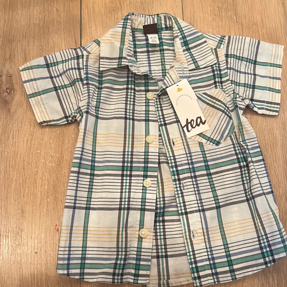 NWT button up shirt tea collection